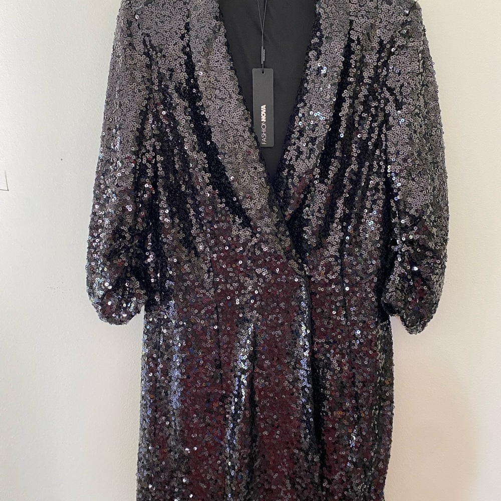 SEQUIN BLAZER DRESS - Picture 6 of 7
